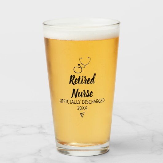 Rentnerversicherung 2024 Party Geschenk für Kranke Glas (Vorne (Gefüllt))