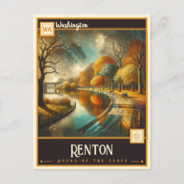 Renton, Washington| Vintag Postkarte