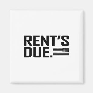 Rent's due work Hard Bodybuilder Weightlift T-Shir Magnet