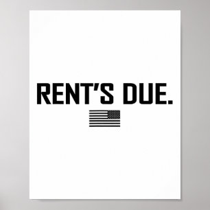 Rent's due work Hard Bodybuilder Weightlift T-Shir Poster