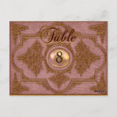 Renvoisié Liz Viktorianische Tischnummer Karte (Rückseite)