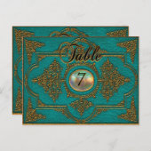 Renvoisié Viktorianisch Tischnummer Card (Vorne/Hinten)