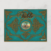 Renvoisié Viktorianisch Tischnummer Card (Rückseite)