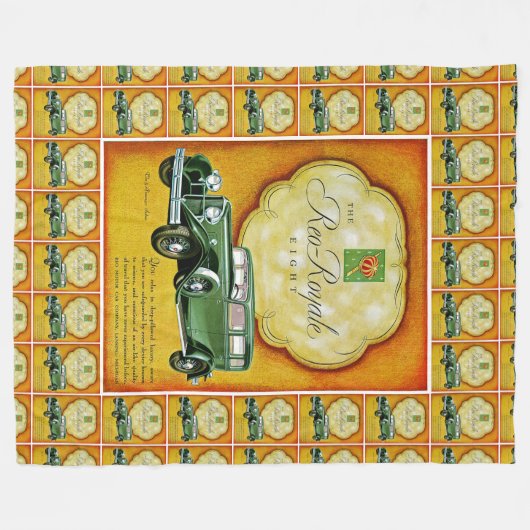 Reo-Royale Eight Automobile Ad Fleecedecke (Vorderseite (Horizontal))