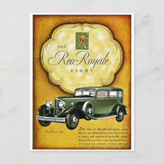 Reo Royale Eight Postkarte (Vorderseite)