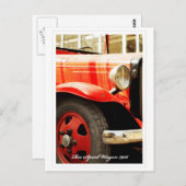 Reo Speed Wagon, Retro Fire Motor Postkarte (Vorne/Hinten)