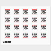 REP DOM Square Stickers (Blatt)