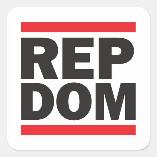 REP DOM Square Stickers (Vorderseite)