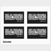 Rep John Lewis zitiert / bekommen gute Probleme Rechteckiger Aufkleber (Blatt)