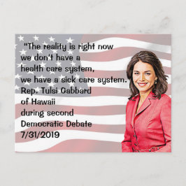 Rep. Tulsi Gabbard von Hawaii Zitat zur Debatte Postkarte