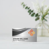 Repair Tools | Mechanic | Metallic Visitenkarte (Stehend Vorderseite)