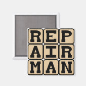 Reparateur, Handyman Magnet (Vorderseite/Rückseite)