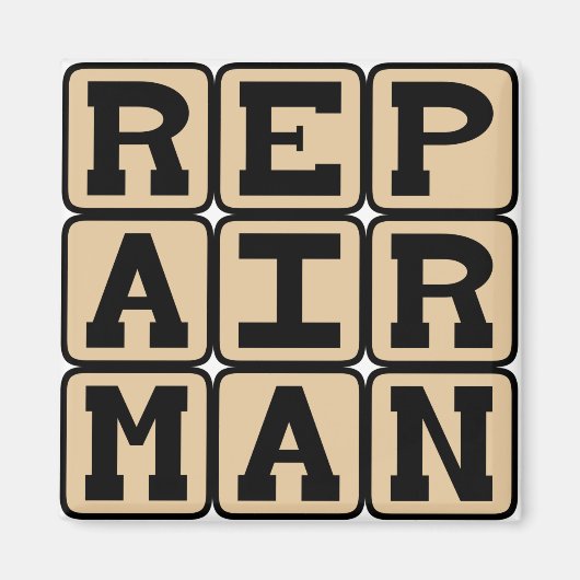 Reparateur, Handyman Magnet (Vorne)