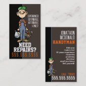 Reparateur Handyman repariert Carpenter-Maler Visitenkarte (Vorne/Hinten)