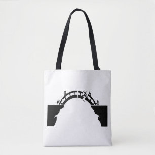 Reparatur Brücken Silhouette Teamarbeit Grafiken Tasche