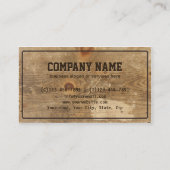 Reparatur der beruflichen Holzbauelemente Visitenkarte (Rückseite)