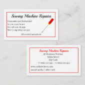 Reparatur der Nähmaschine Visitenkarte (Vorne/Hinten)