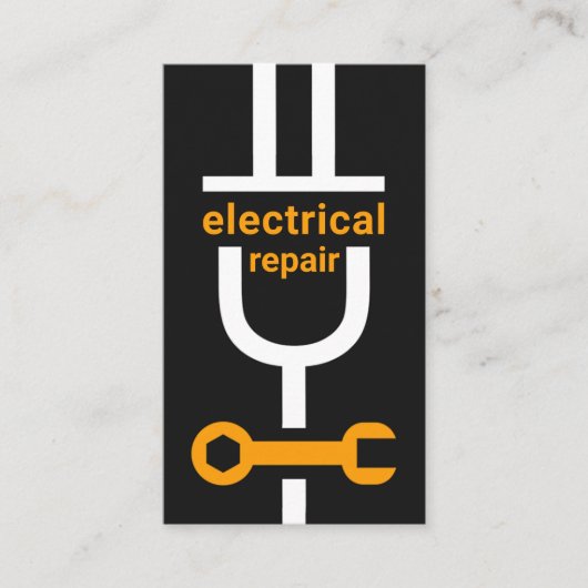 Reparatur der Power von Elektrolampen Visitenkarte (Vorderseite)