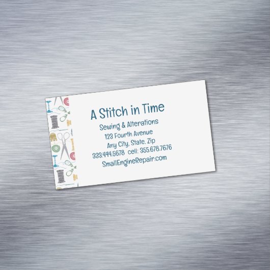 Reparatur der Zeitnähungsänderungen Magnetische Visitenkarte (Beispiel)