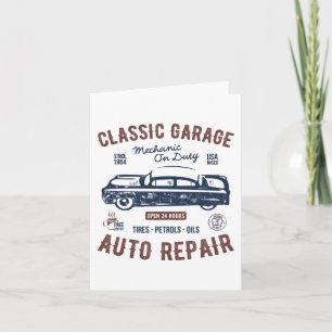 Reparatur des Auto der klassischen Garage Karte