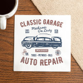 Reparatur des Auto der klassischen Garage Serviette