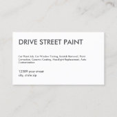 Reparatur des Auto Visitenkarte (Rückseite)