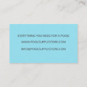 Reparatur des Blue Water Pool-Liegeplatzes Visitenkarte (Rückseite)