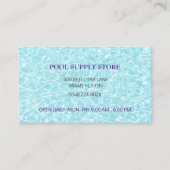 Reparatur des Blue Water Pool-Liegeplatzes Visitenkarte (Vorderseite)