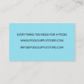 Reparatur des Blue Water Pool-Liegeplatzes Visitenkarte (Rückseite)