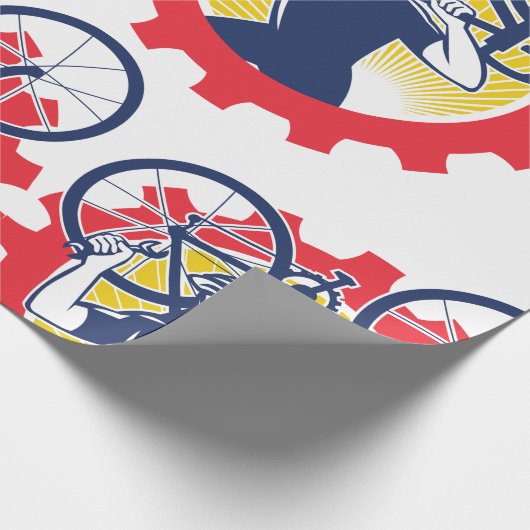 Reparatur des Radfallpapiers Geschenkpapier (Ecke)