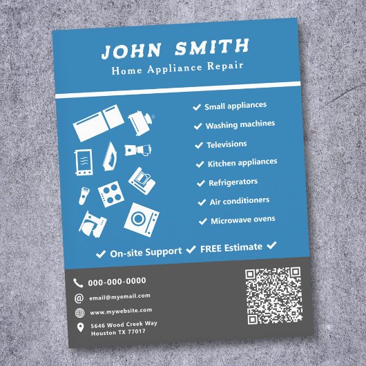 Reparatur-Flyer von Zuhause-Geräten Flyer