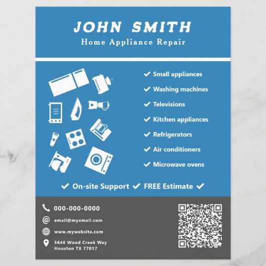 Reparatur-Flyer von Zuhause-Geräten Flyer (Vorne)