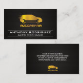 Reparatur-Logo für Gold-Auto Visitenkarte (Vorne/Hinten)