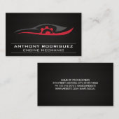 Reparatur-Logo für mechanisches Auto | Kohlenstoff Visitenkarte (Vorne/Hinten)