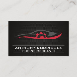 Reparatur-Logo für mechanisches Auto | Kohlenstoff Visitenkarte
