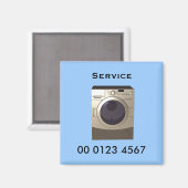 Reparatur - Service-Tag der Waschmaschine Magnet (Vorderseite/Rückseite)
