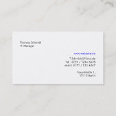 Reparatur-Techniker-Visitenkarte Visitenkarte (Rückseite)