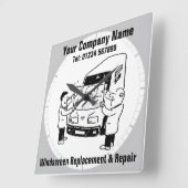 Reparatur und Austausch von Windschutzscheiben Quadratische Wanduhr (Winkel)