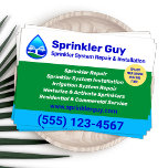 Reparatur und Installation von Sprinklern Flyer<br><div class="desc">Einfaches Vektorlogo in blau und grün von Rasenwasser sprühen auf Rasen,  die von Wassertropfen Kontur umgeben sind.</div>