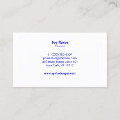 Reparatur und Installation von Sprinklern Visitenkarte (Rückseite)