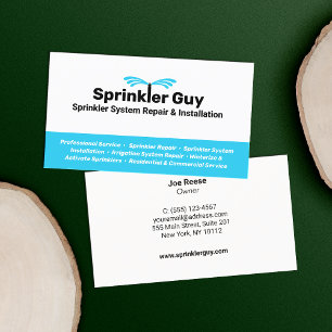 Reparatur und Installation von Sprinklern Visitenkarte