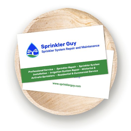 Reparatur und Installation von Sprinklern Visitenkarte