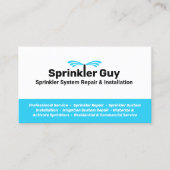 Reparatur und Installation von Sprinklern Visitenkarte (Vorderseite)