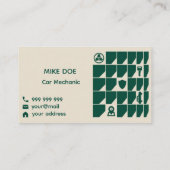 Reparatur und Mechanik von Auto Visitenkarte (Rückseite)
