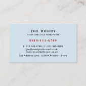 Reparatur und Reparatur von häuslichen Bademänteln Visitenkarte (Rückseite)