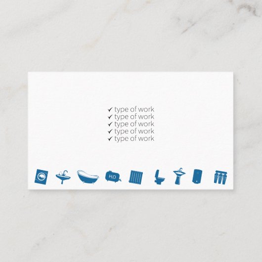 Reparatur und Service von Installationen - einziga Visitenkarte (Rückseite)