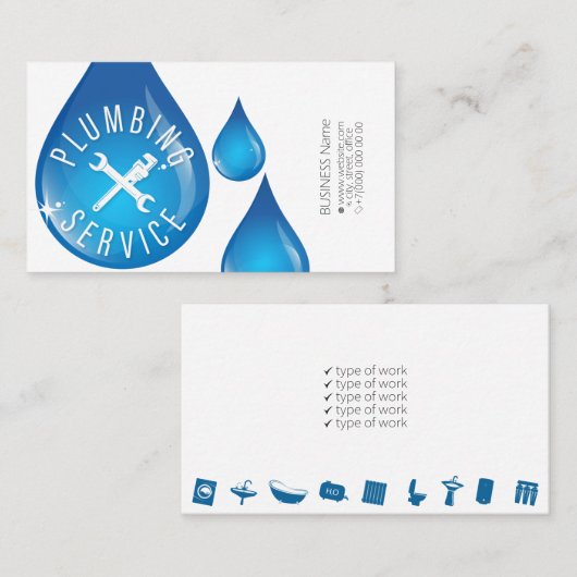 Reparatur und Service von Installationen - einziga Visitenkarte (Vorne/Hinten)