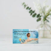 Reparatur und Wartung des Swimmingpools Visitenkarte (Stehend Vorderseite)