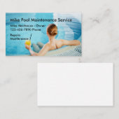 Reparatur und Wartung des Swimmingpools Visitenkarte (Vorne/Hinten)