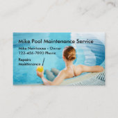Reparatur und Wartung des Swimmingpools Visitenkarte (Vorderseite)